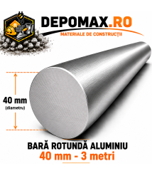 Bara rotunda aluminiu 40 mm, 3 metri, EN AW-2007